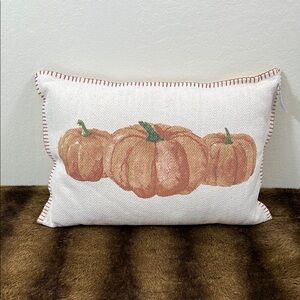 Decorative Pillow with Pumpkin Design